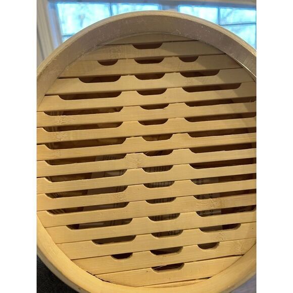 CROFTON 100% BAMBOO STEAMER 2 Piece Set 10" Diameter Instructions NEW IN SEAL - Picture 5 of 7